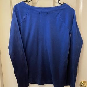 Lauren Ralph Lauren boat neck blue ombré blouse